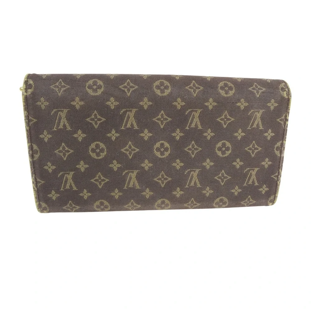 Louis Vuitton Mini Lin Brown‎ and Gold Denim Monogram Sarah Wallet
